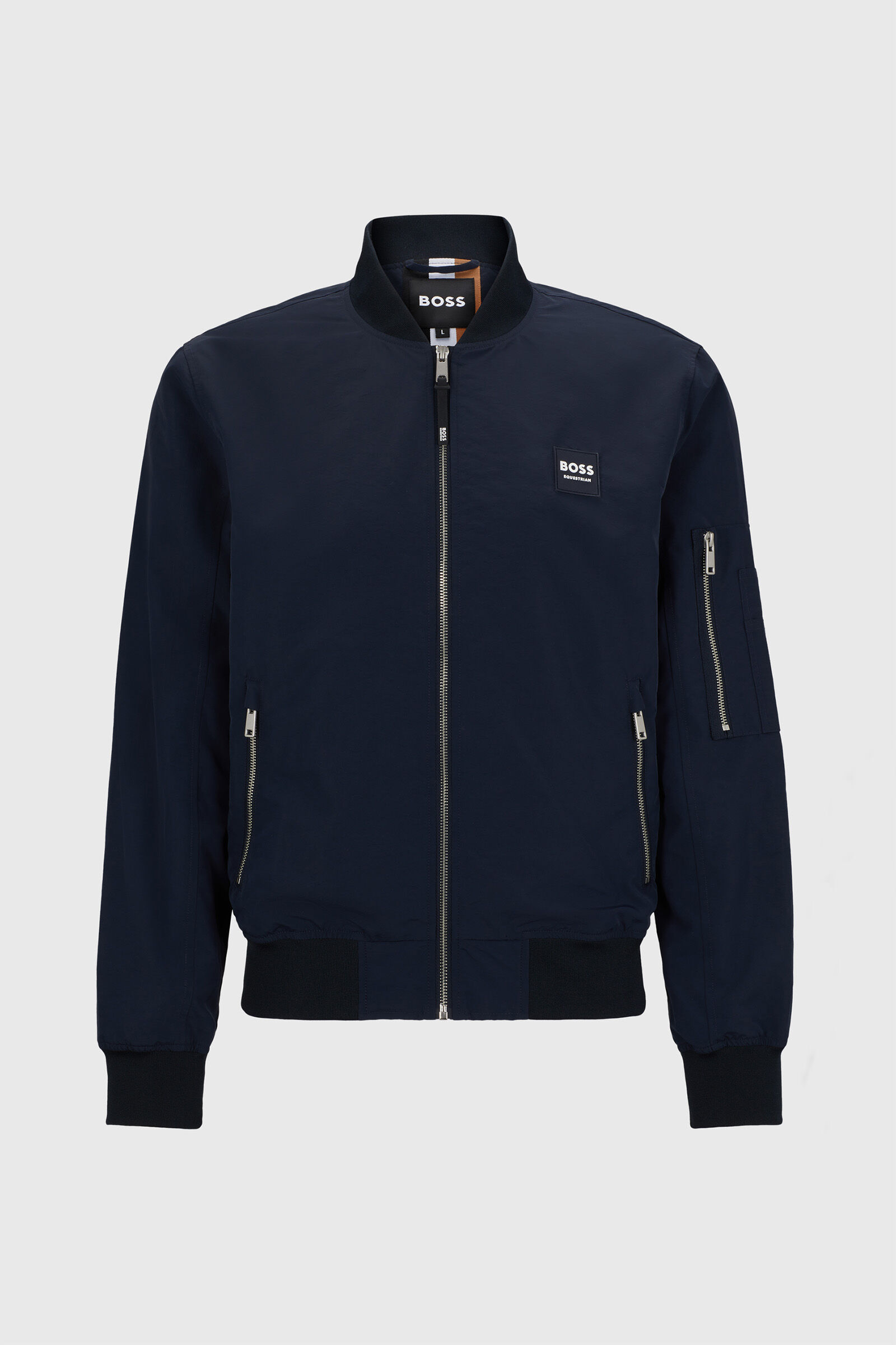Hugo boss navy bomber jacket online