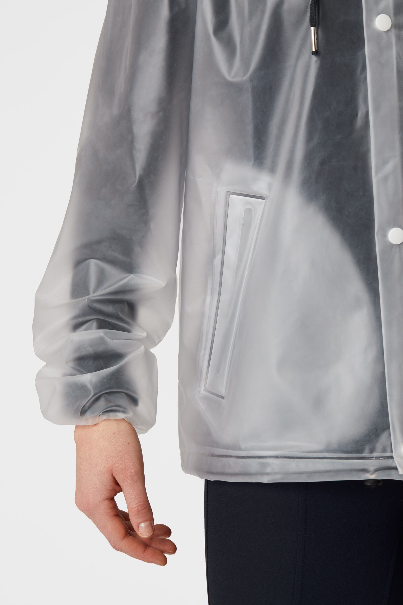 Mens transparent outlet rain jacket