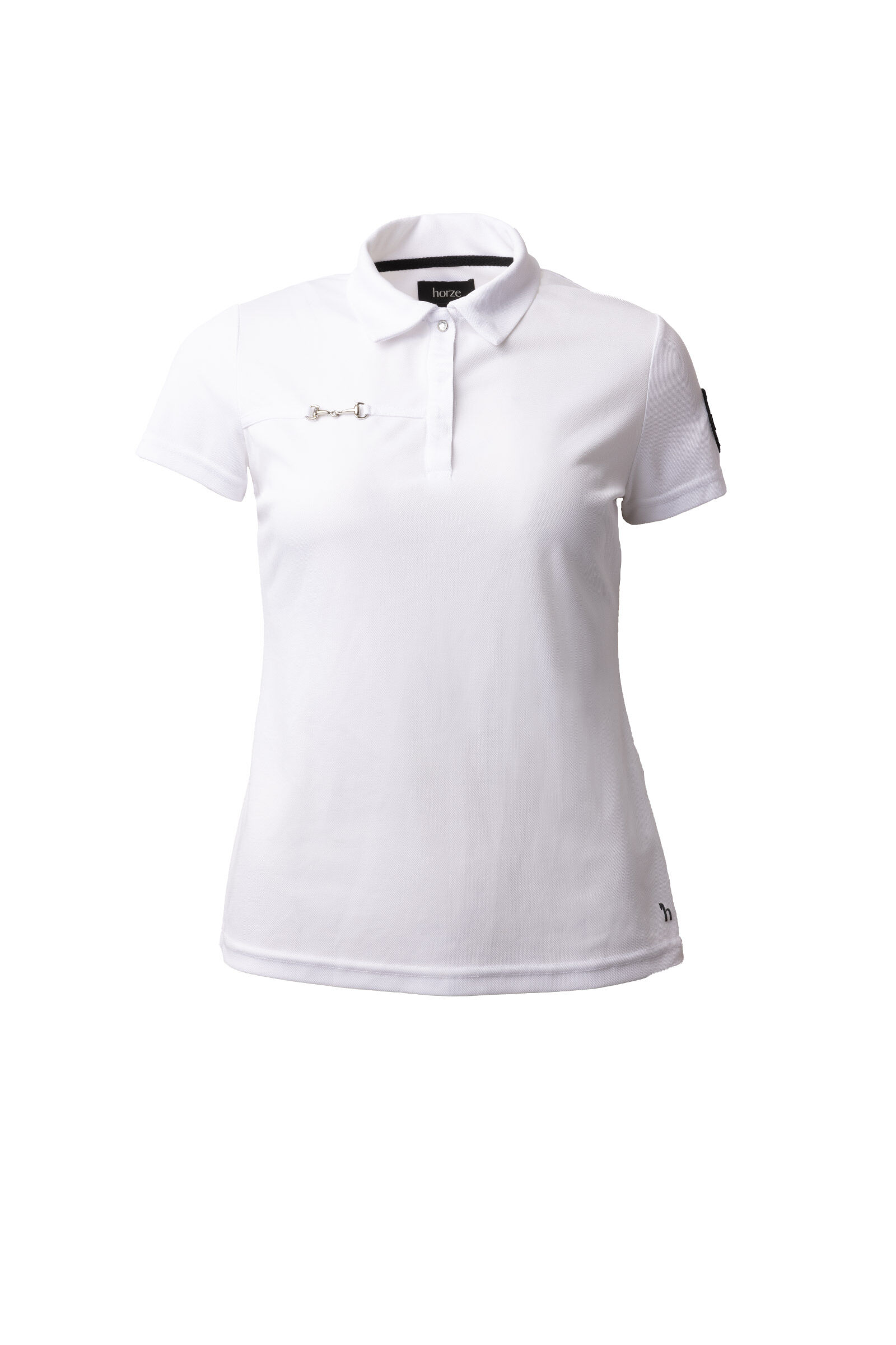 Women's white short sleeve polo shirt cheap