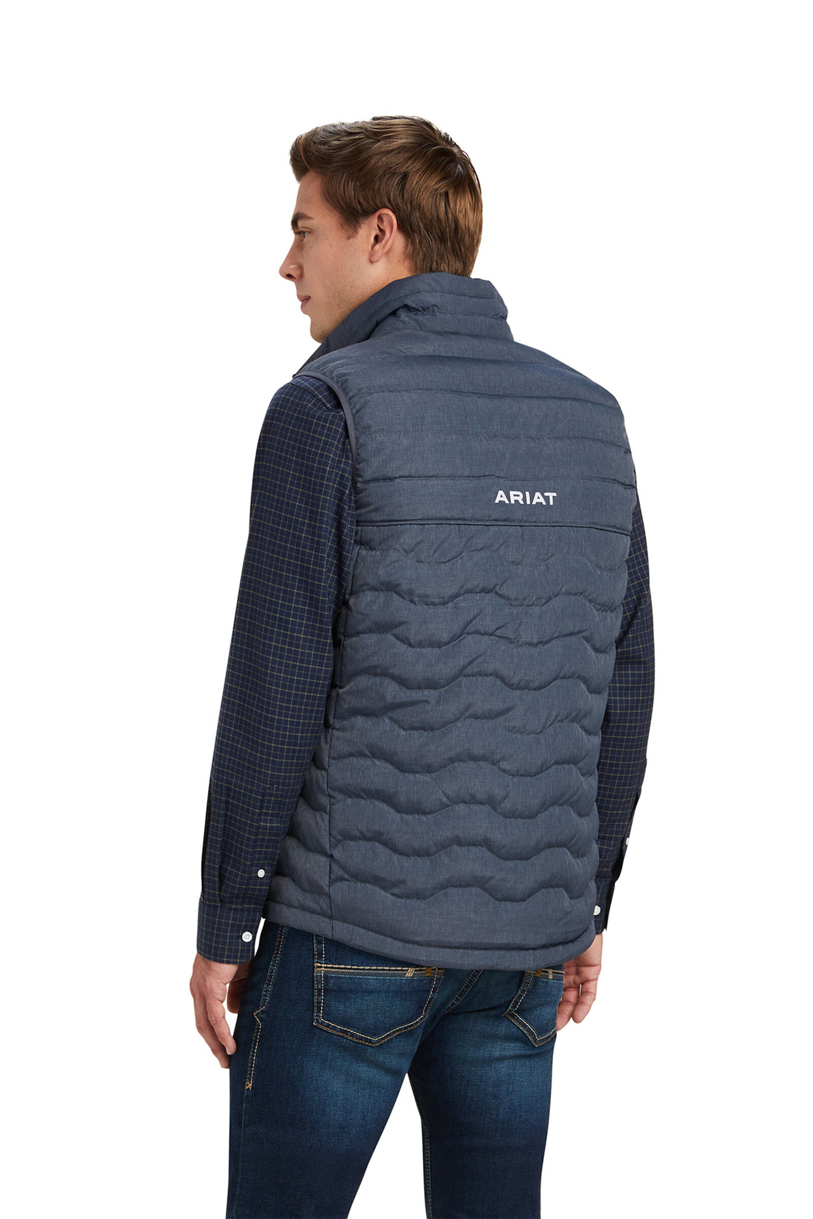Mens quilted on sale down vest