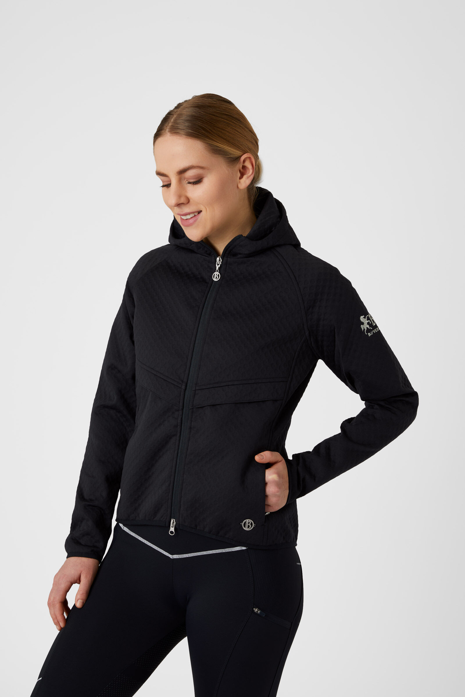 B Vertigo Norah Women s Scuba Fabric Hoodie Riding Jacket