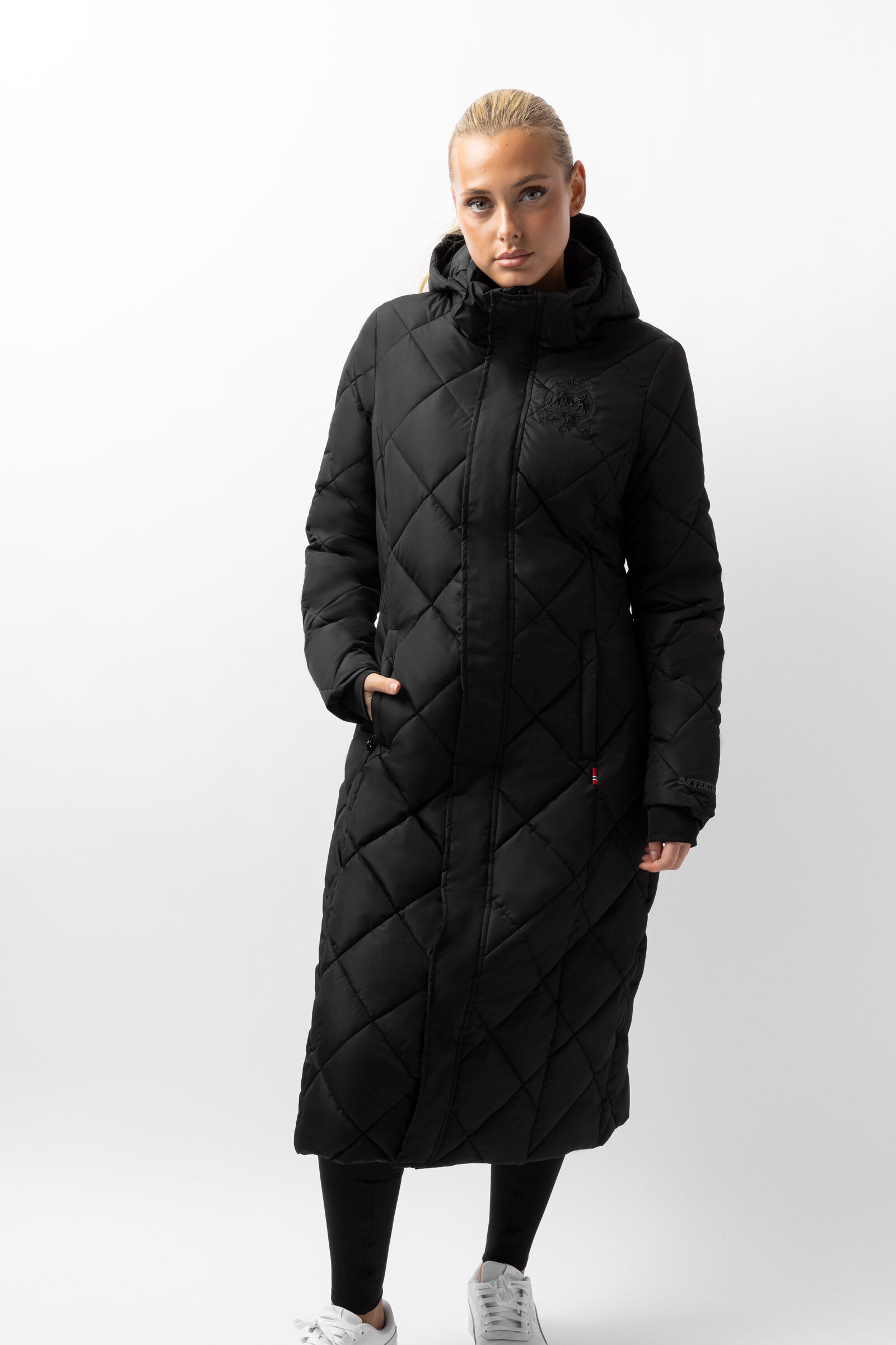 Long padded riding coat shop