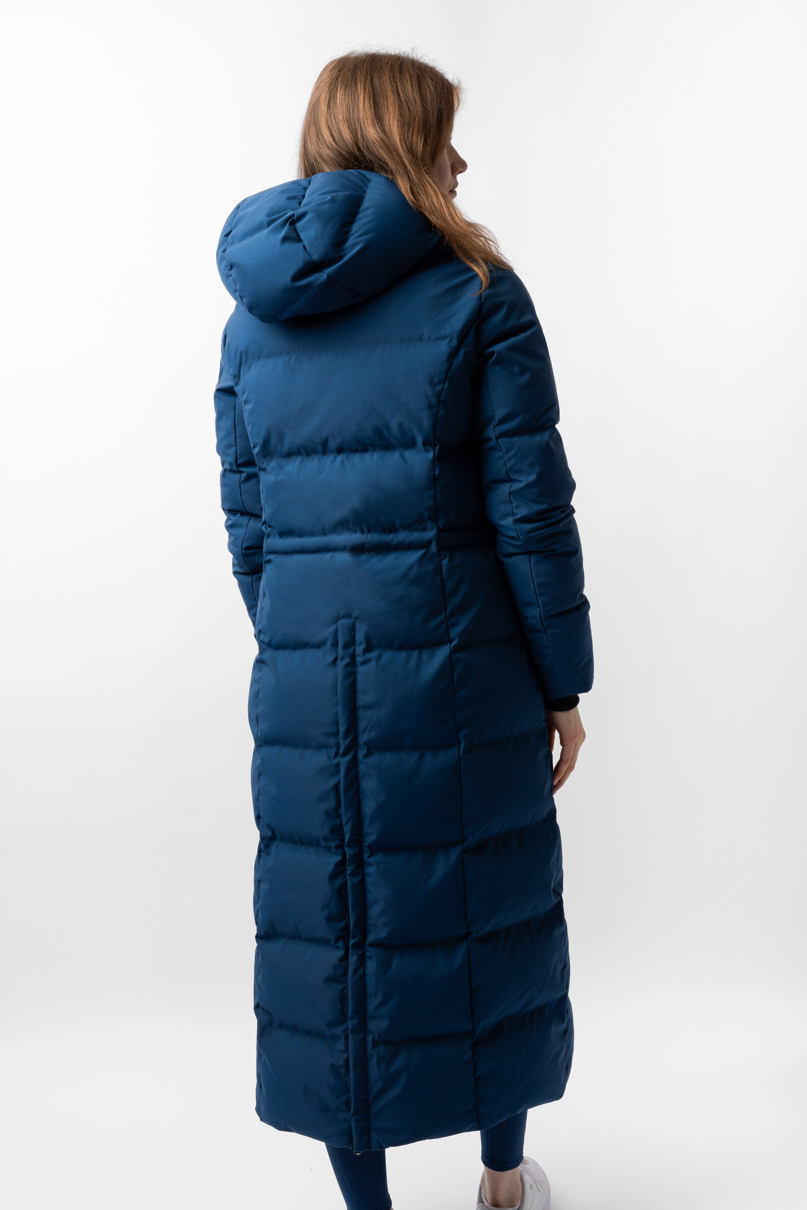 Long padded coat with side zips outlet