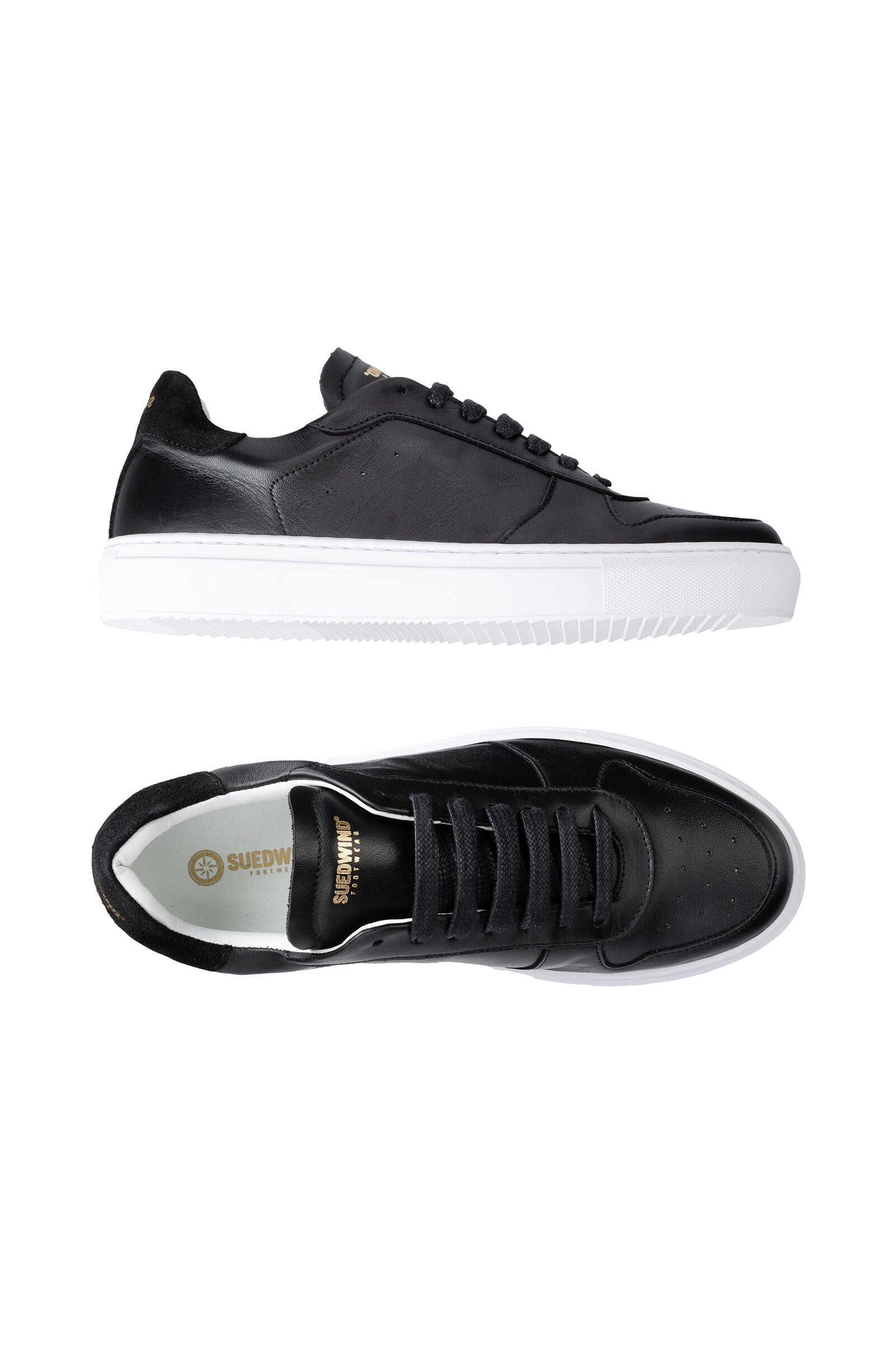 Sneakers with leather discount
