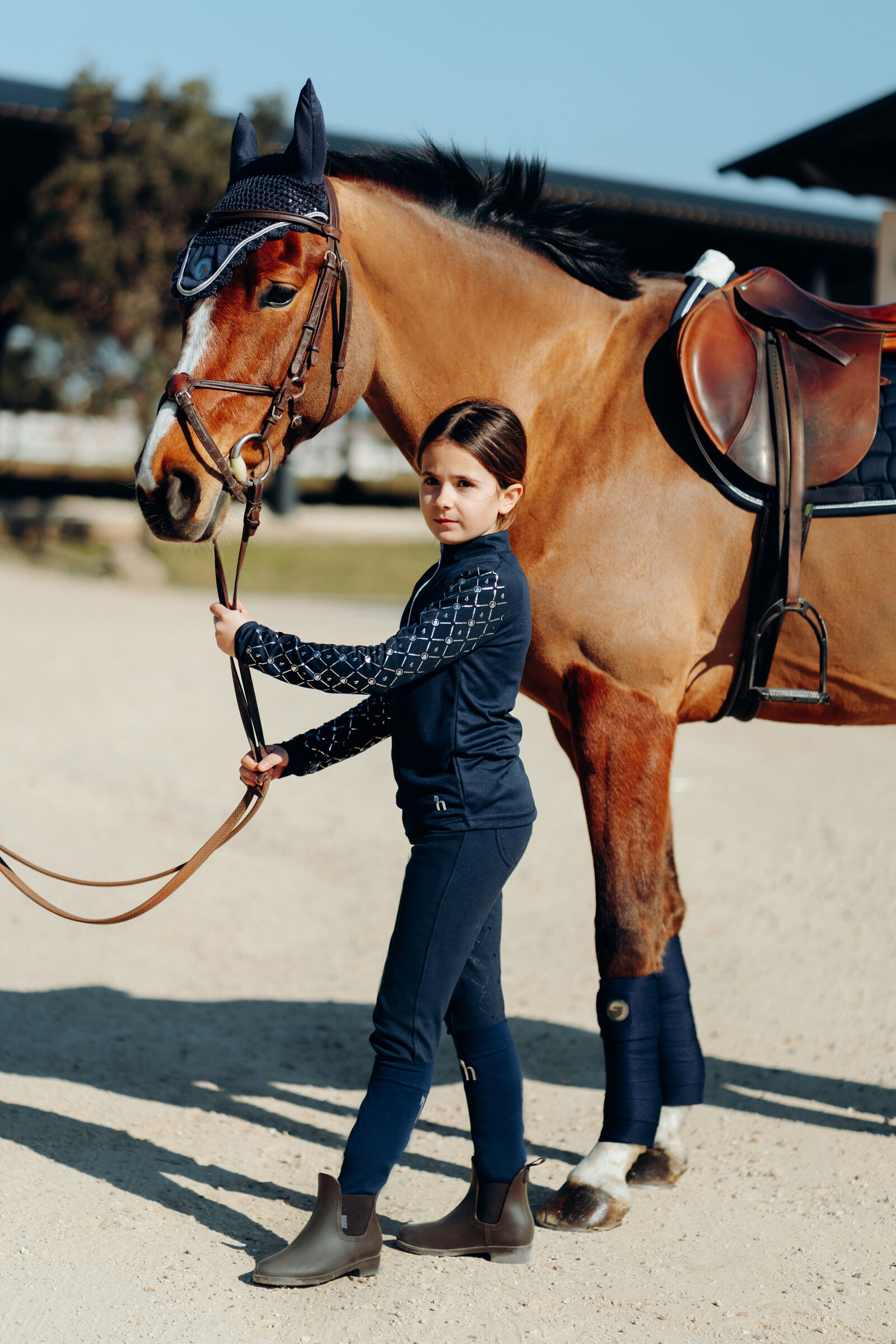 Kids rubber top riding boots
