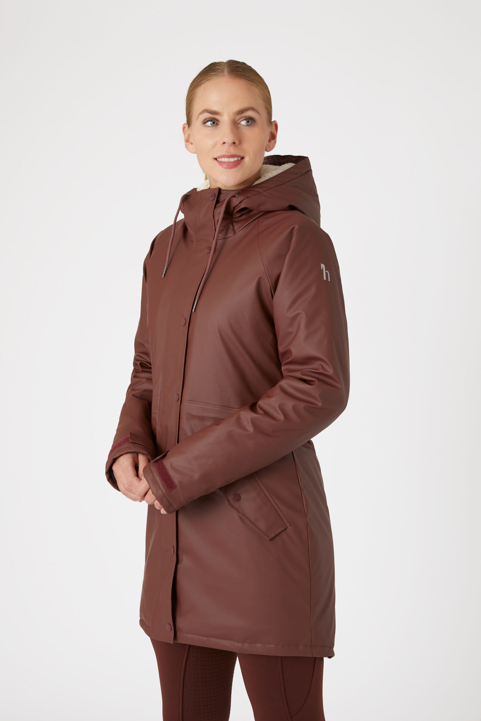 Fur lined raincoat womens outlet