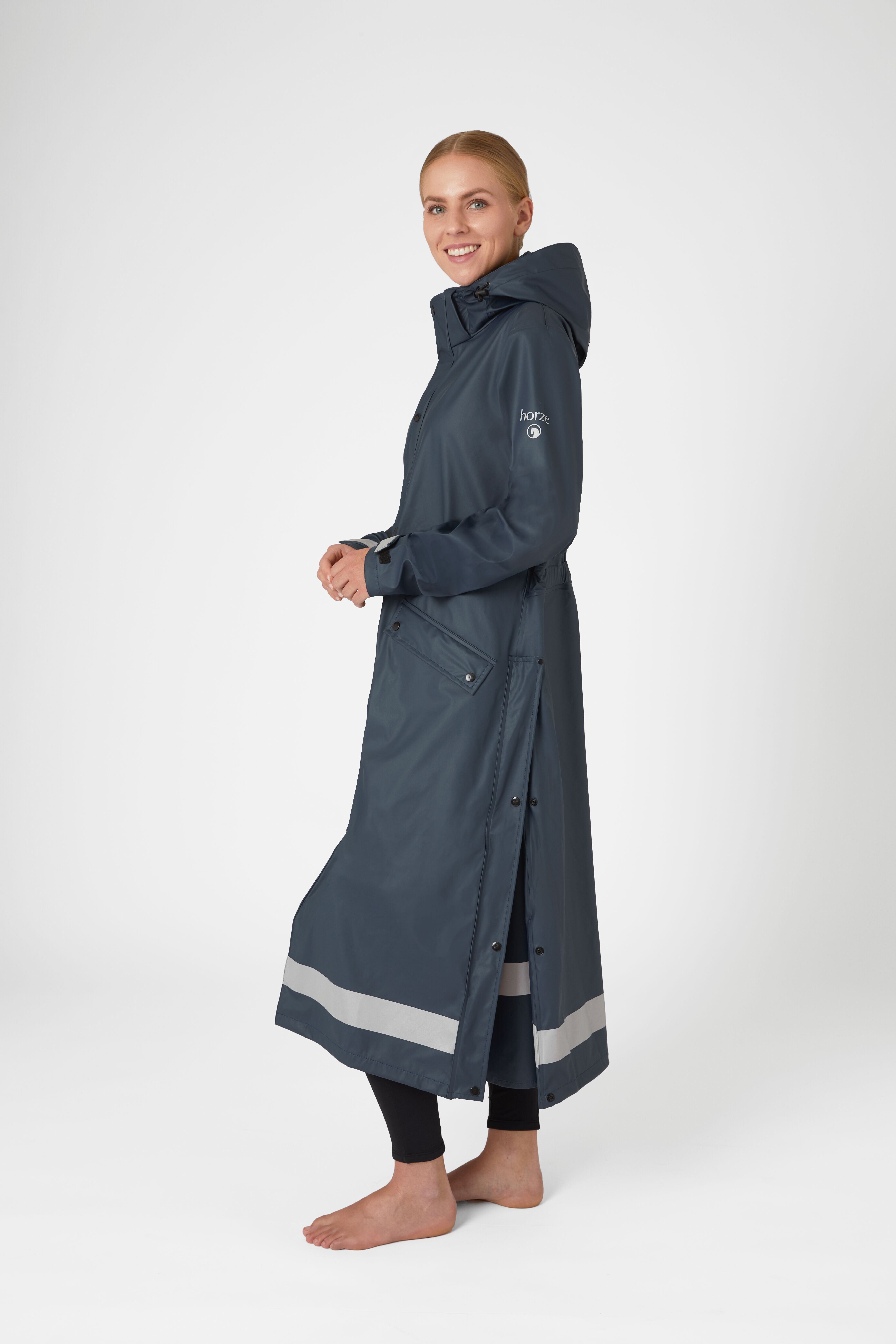 Horze Hazel Women s Long Raincoat with Slits horze.ie