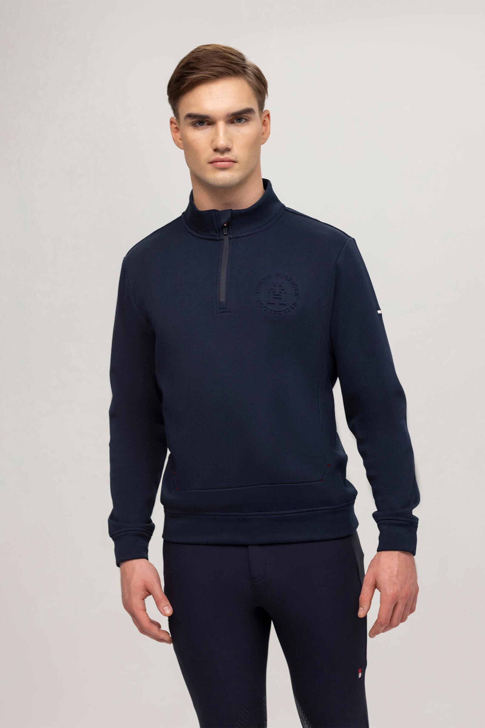 Half zip sweatshirt mens tommy hilfiger best sale