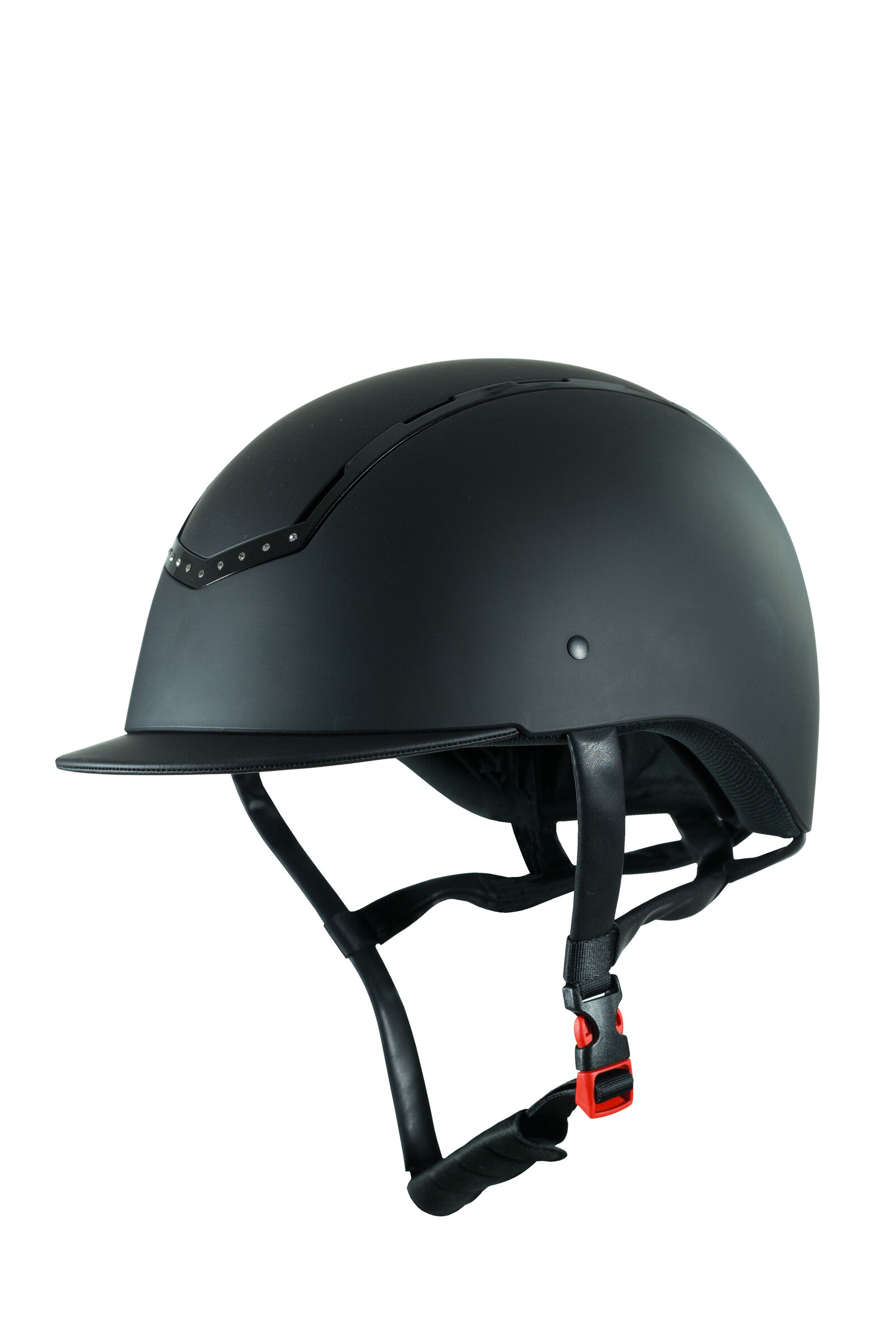 Black riding hot sale helmet