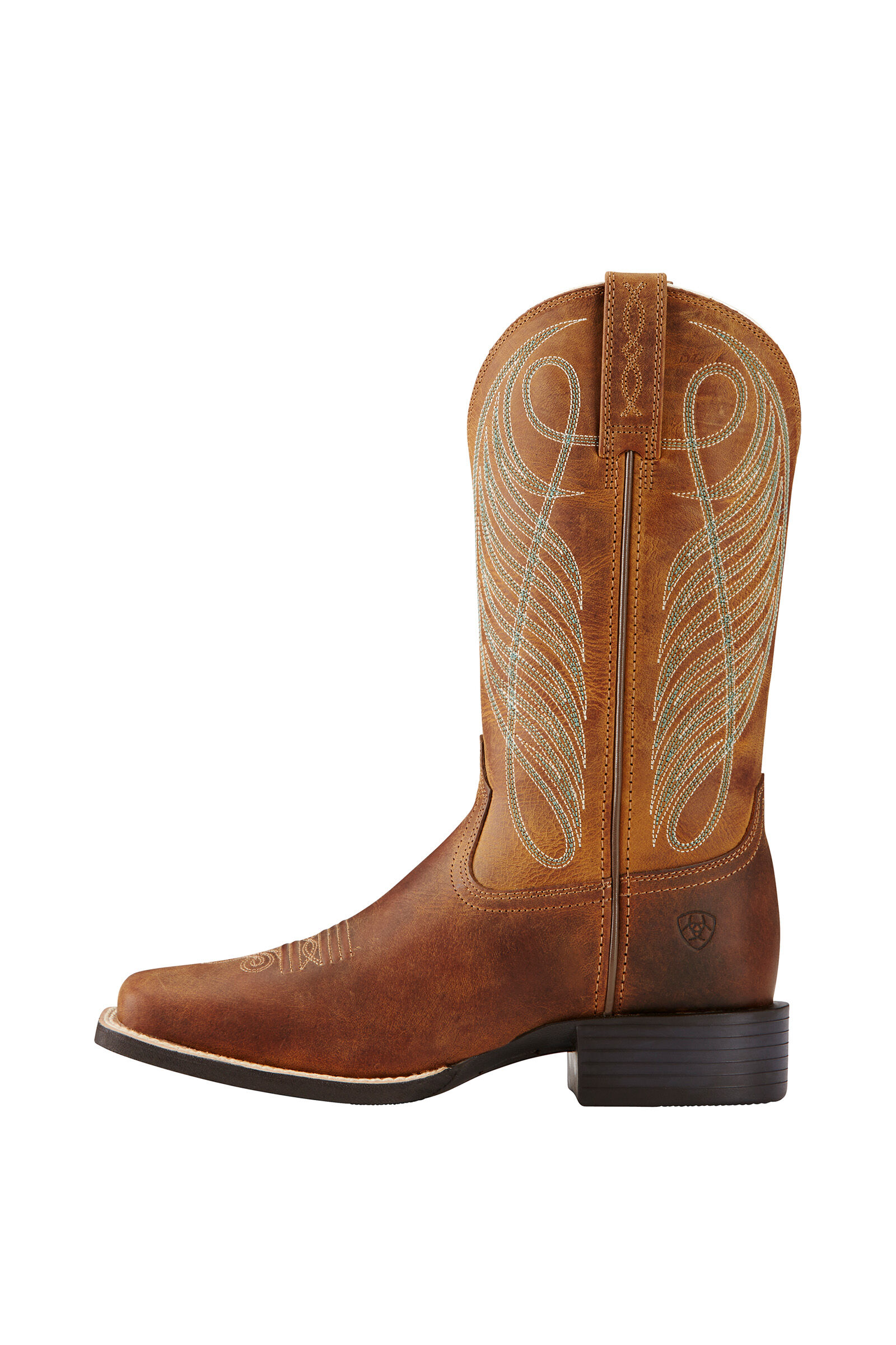 Women's brown square toe cowboy boots on sale