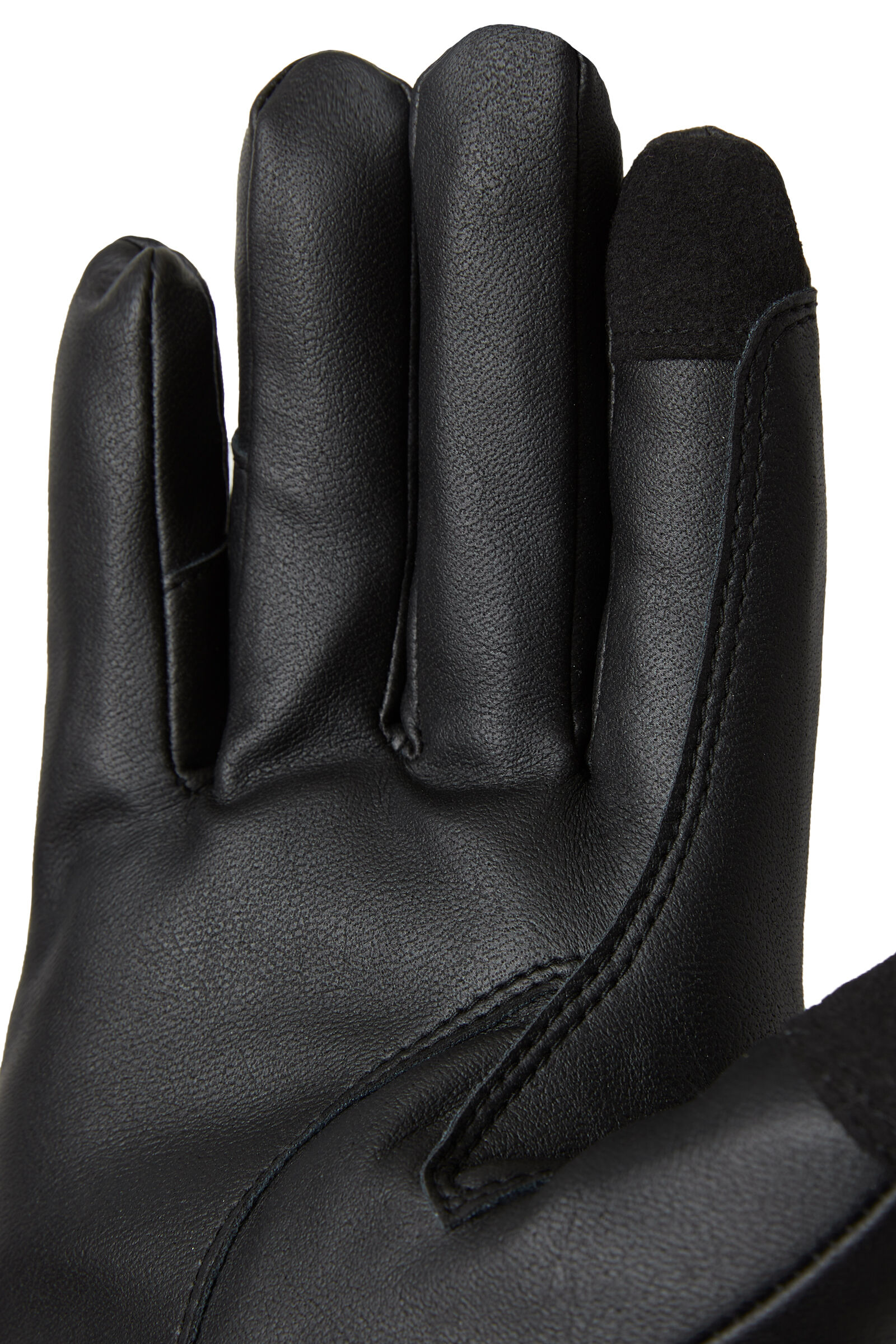 Warm vegan leather gloves top