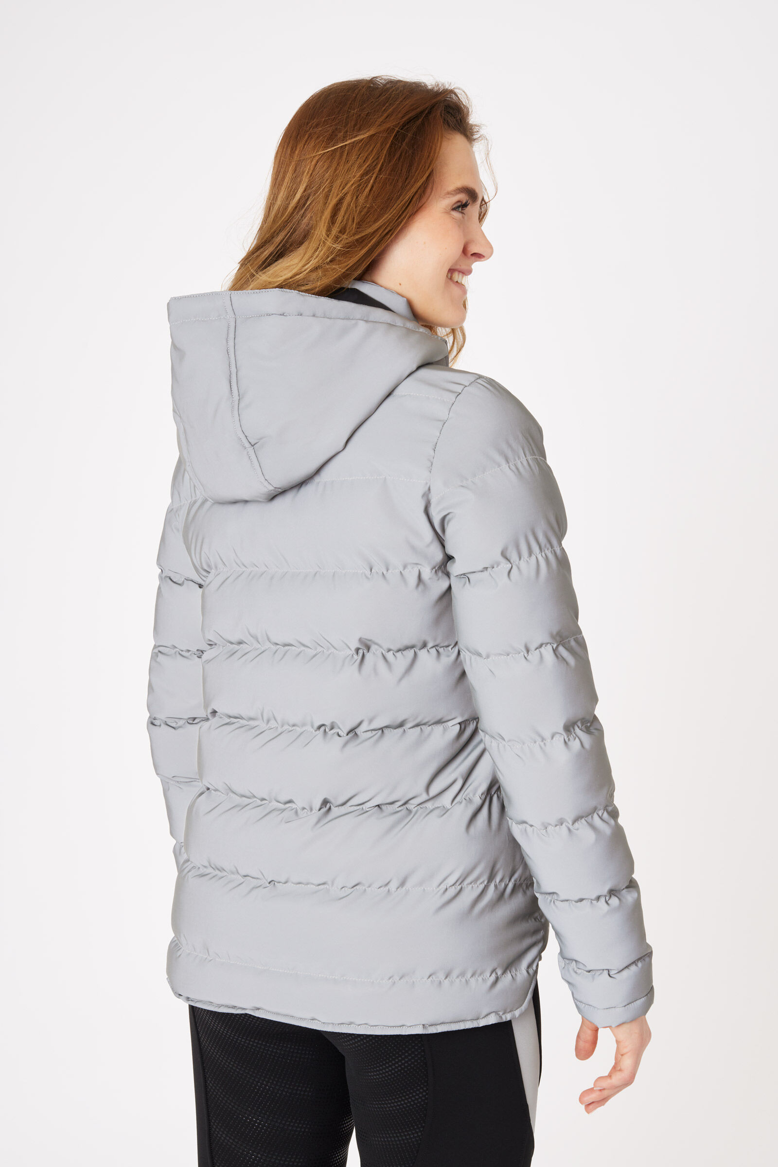 Reflective puffer jacket women's hot sale