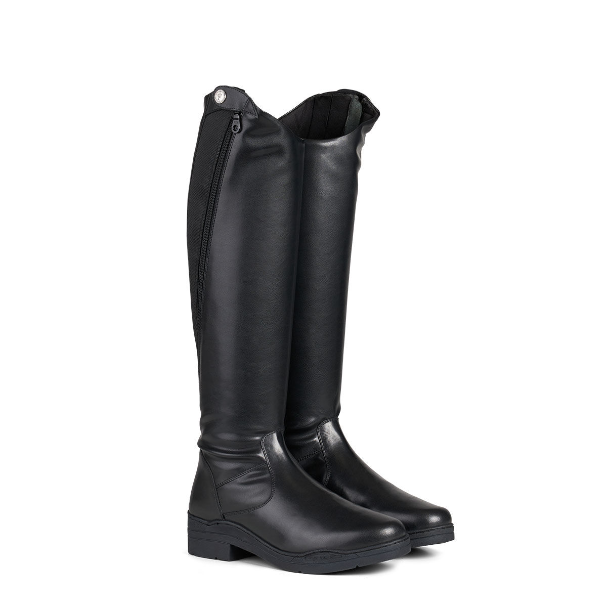 Womens tall black leather dress boots hot sale