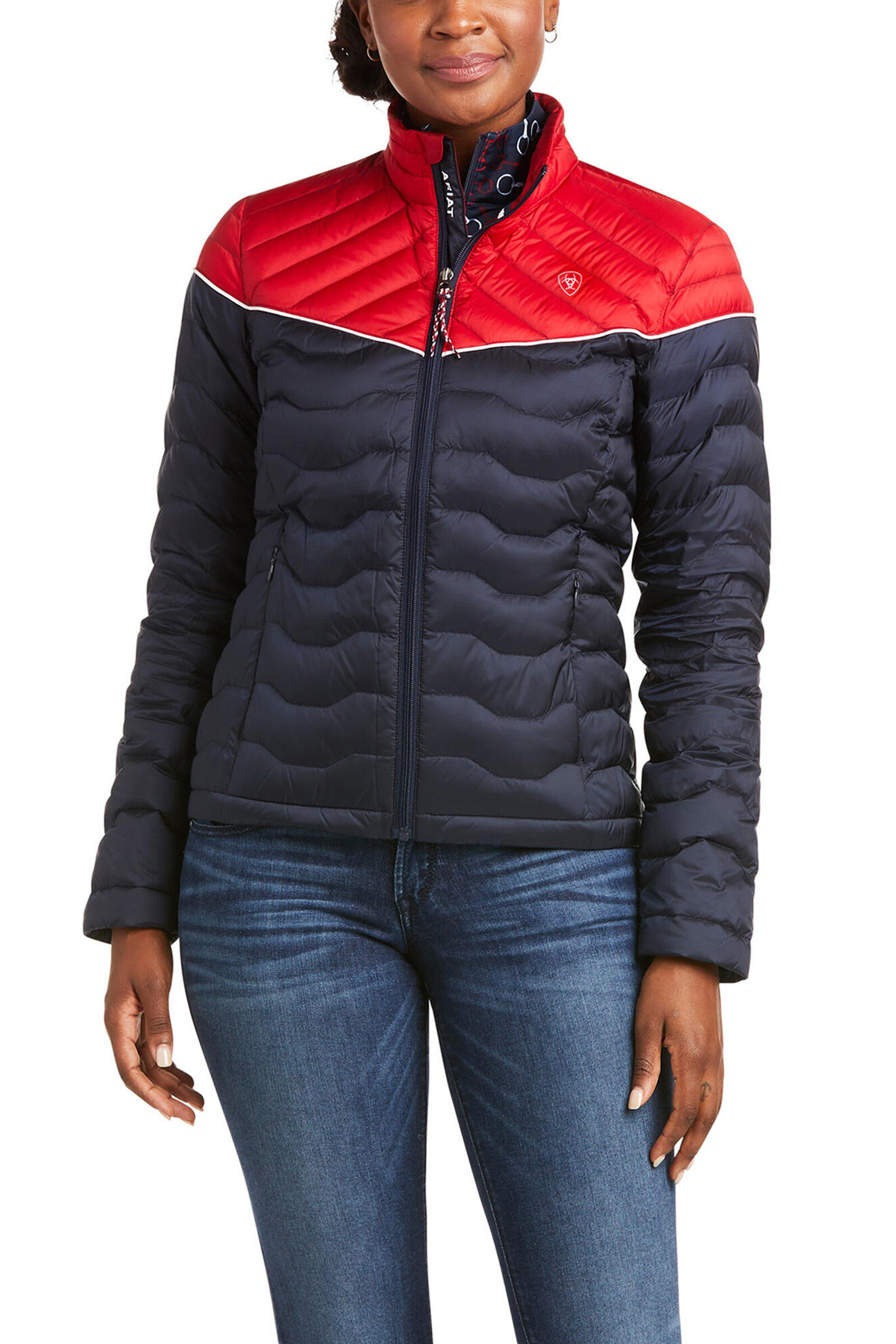 Ariat blue best sale and red jacket