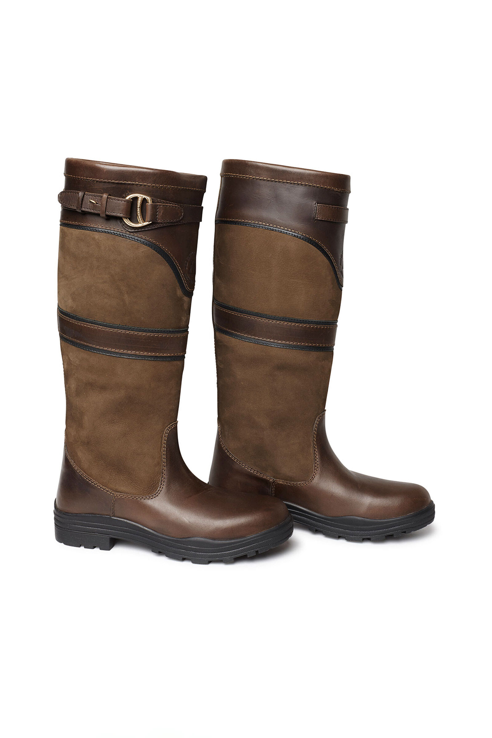 Women's two tone riding boots 2025