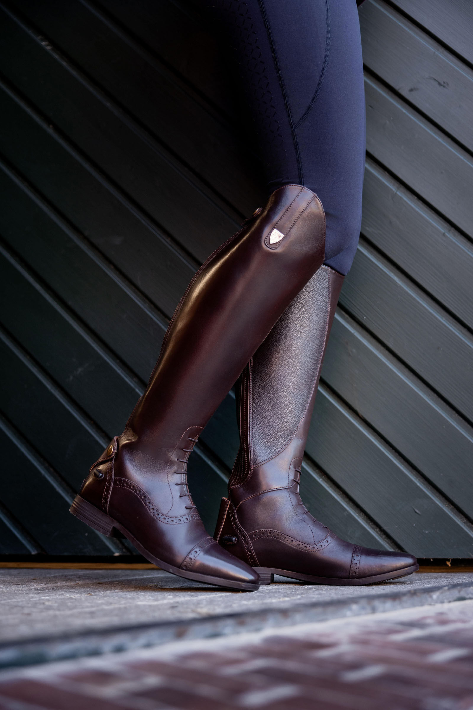 Genuine leather tall boots store