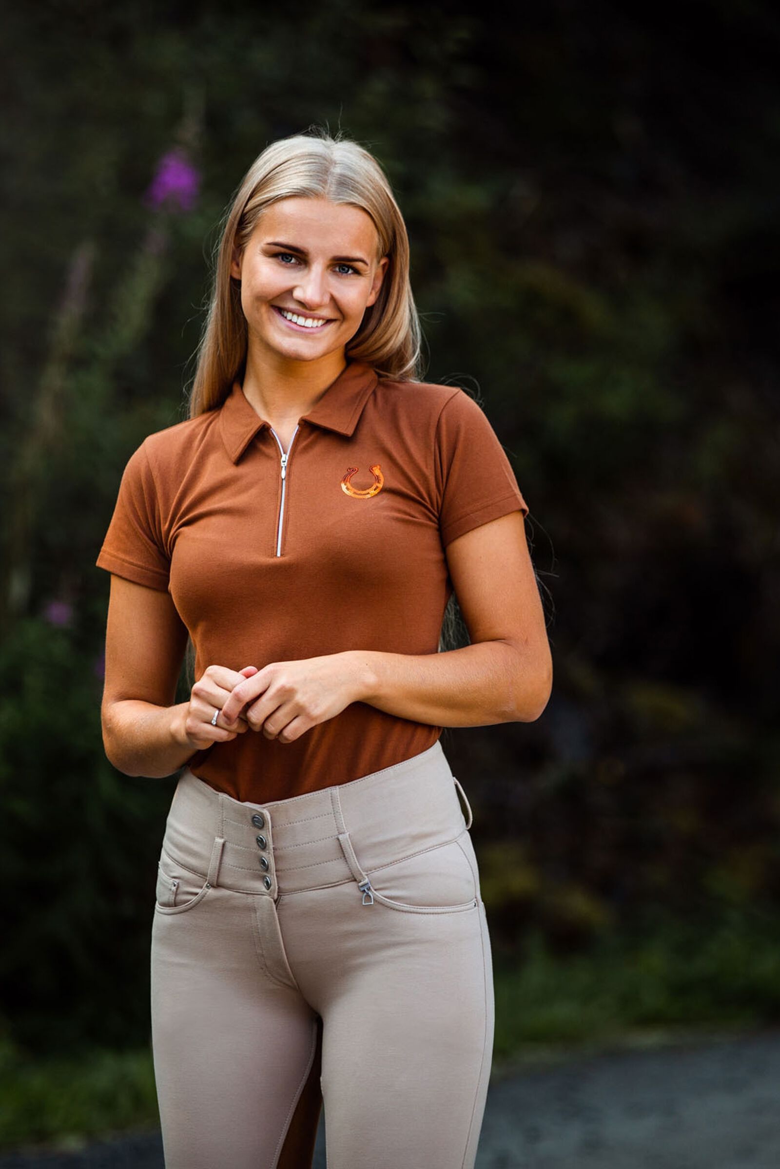 Horze Amy Women s Short Sleeve Cotton Stretch Polo Shirt