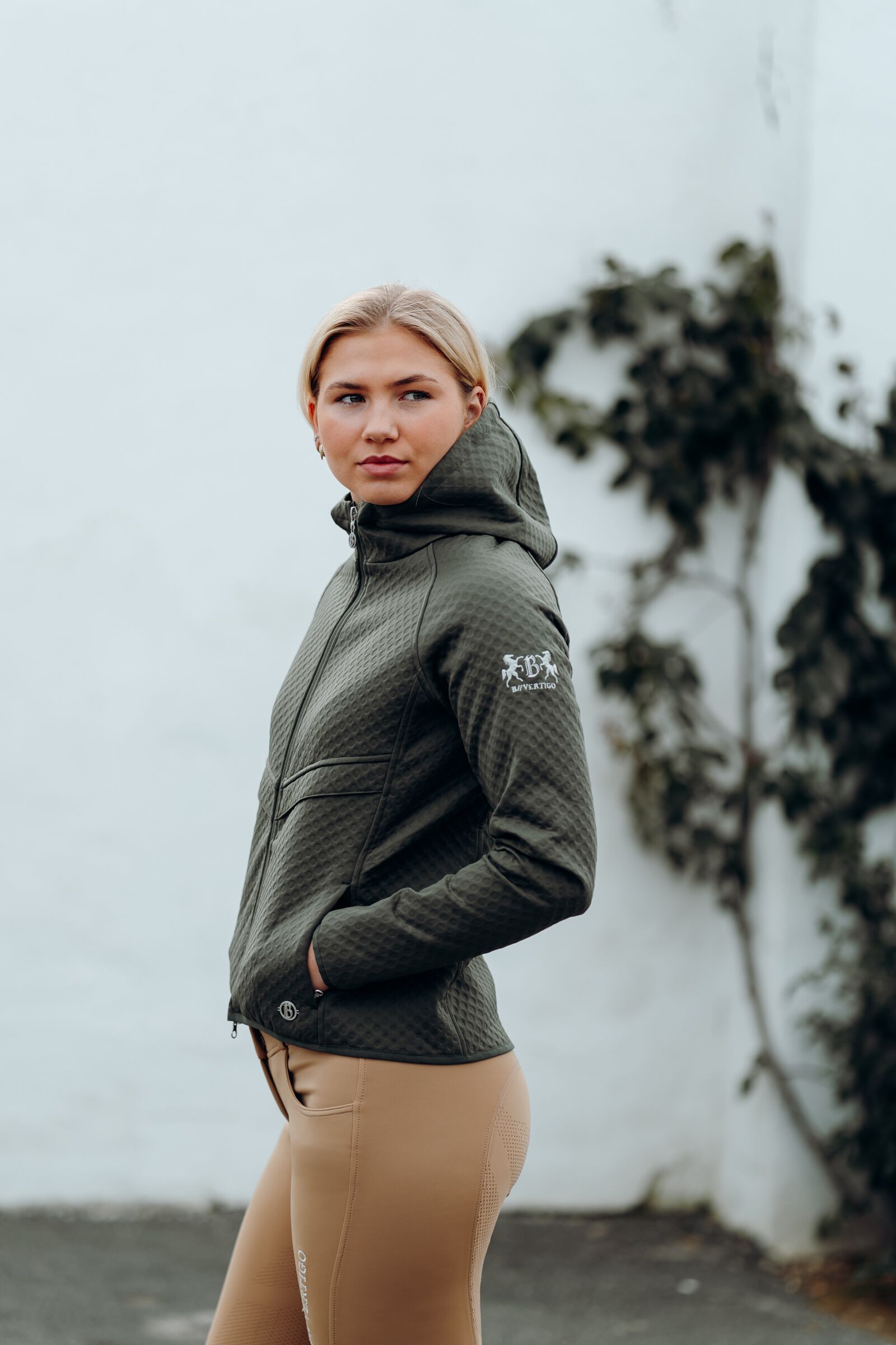 B Vertigo Norah Women s Scuba Fabric Hoodie Riding Jacket