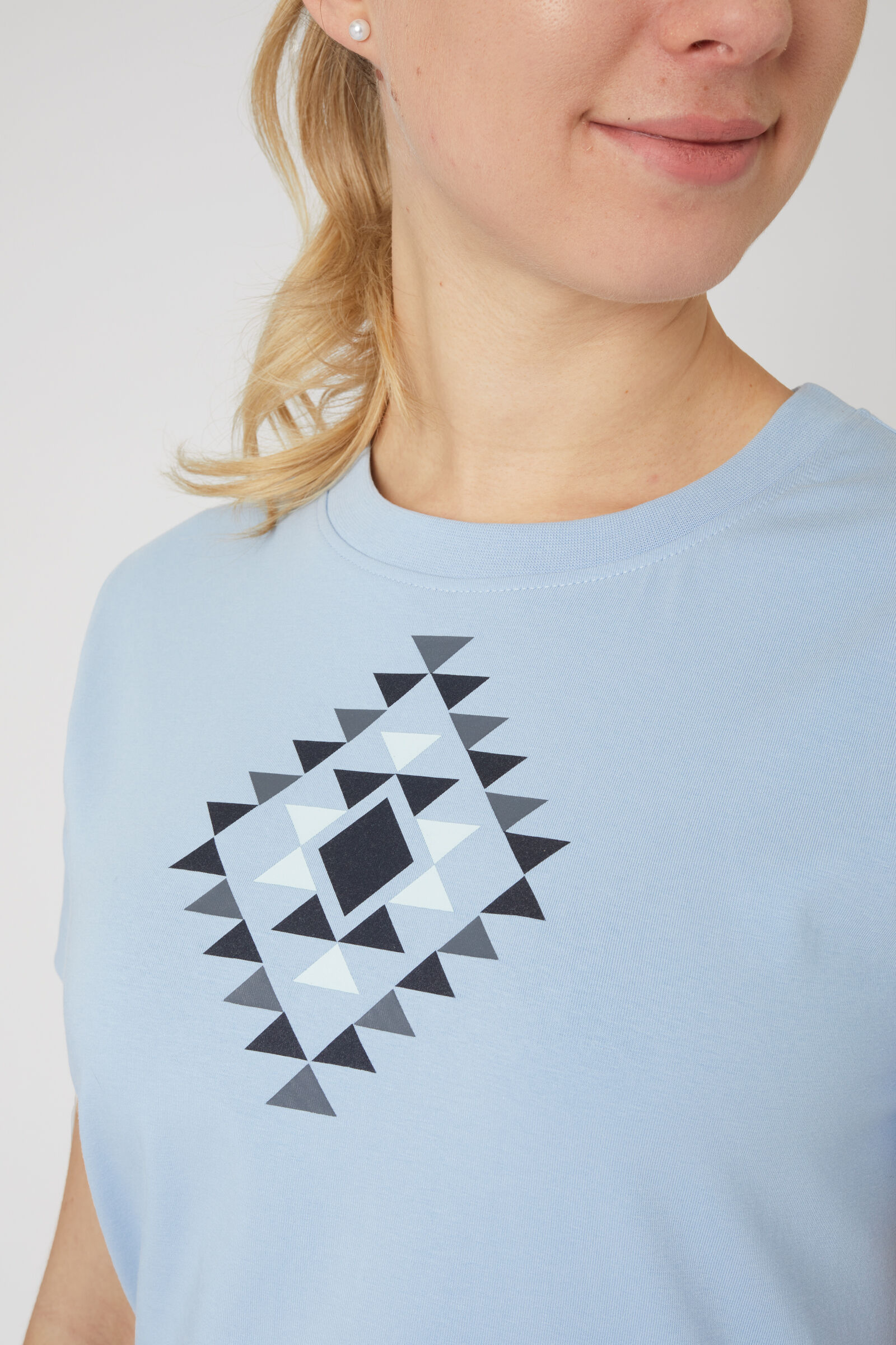 Dames shirt wit met print store