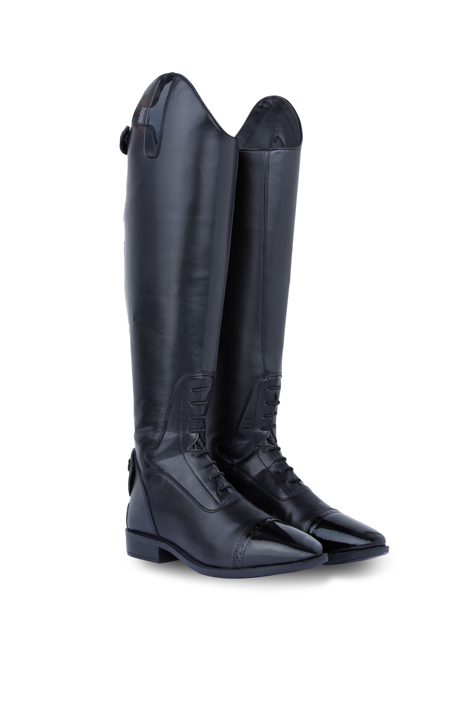 Horze Women s Synthetic Tall Boots with Patent Details horze.ie