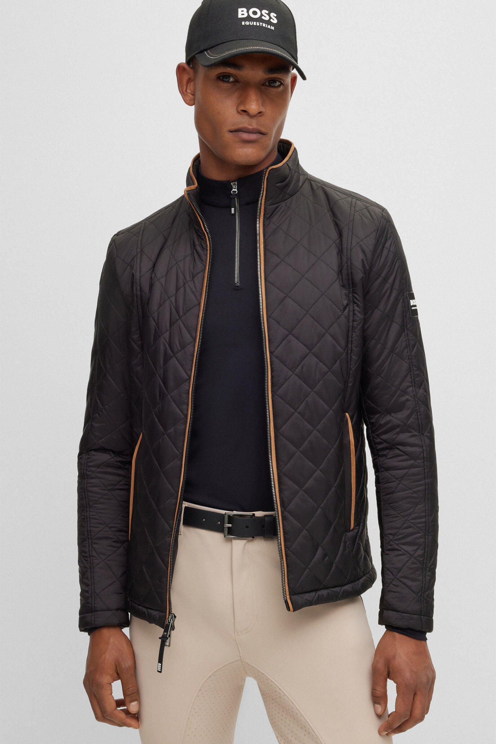 Mens quilted shop riding jacket