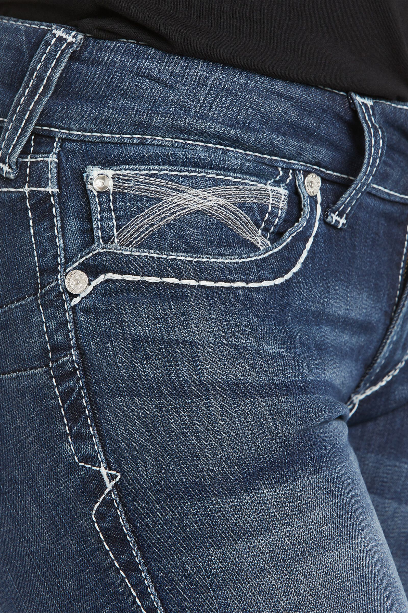 Womens stretch jeans straight leg cheap