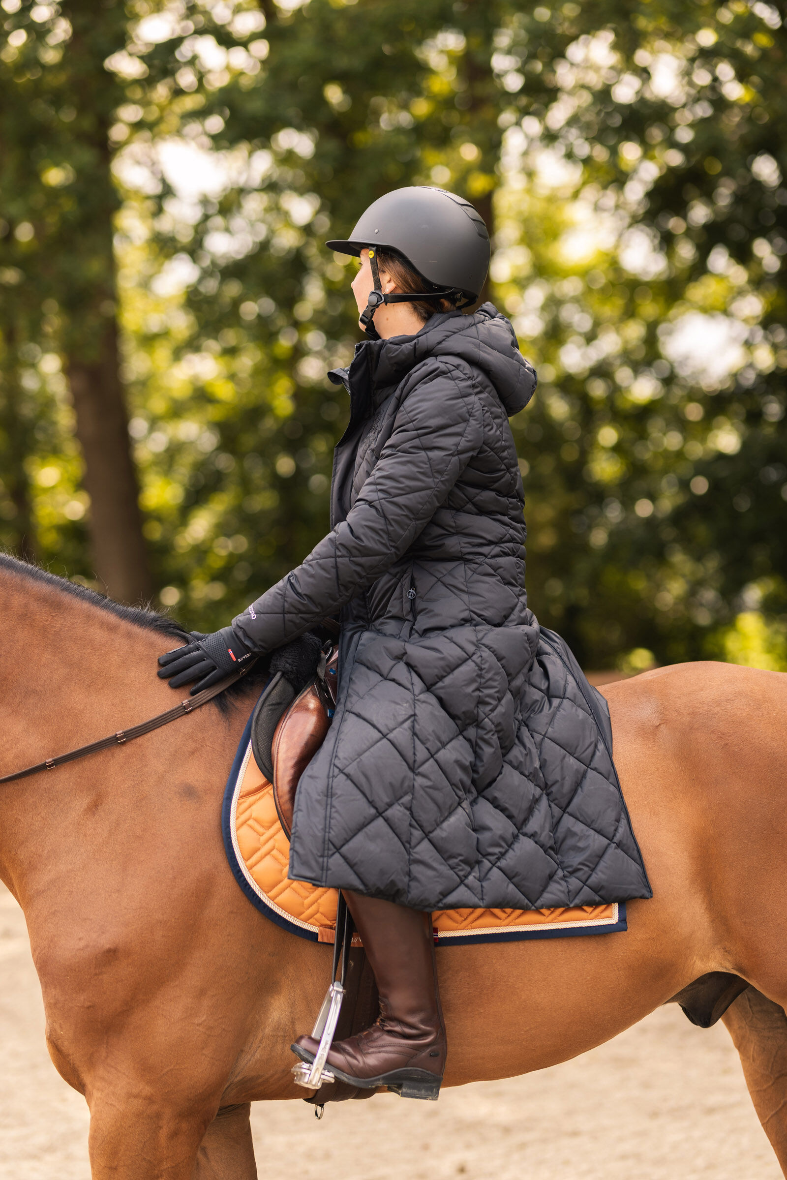 Equestrian long winter coat discount